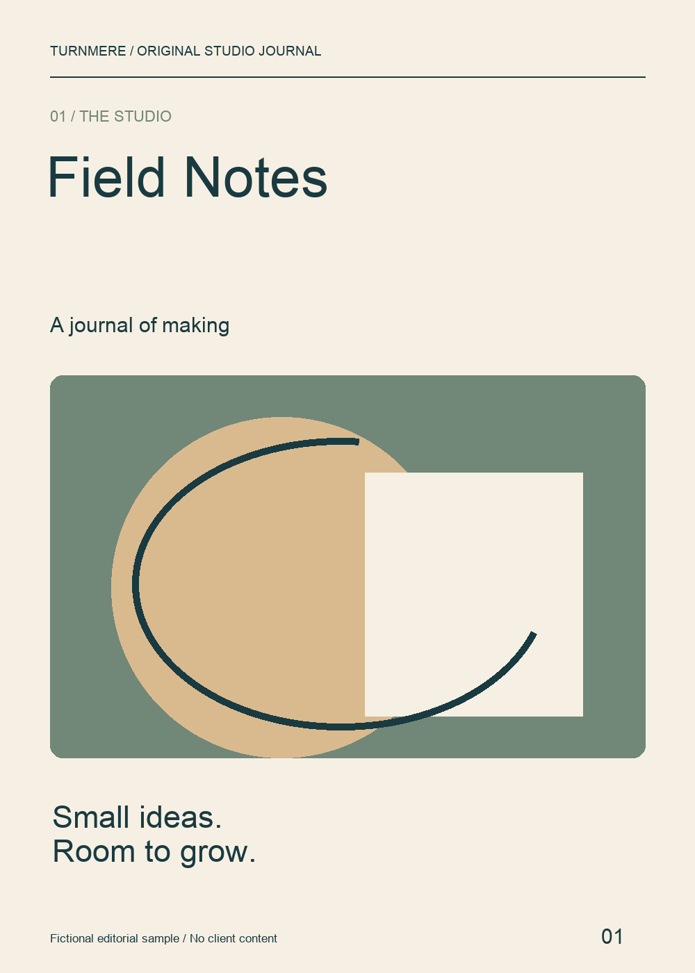 Field Notes: original fictional geometric magazine cover